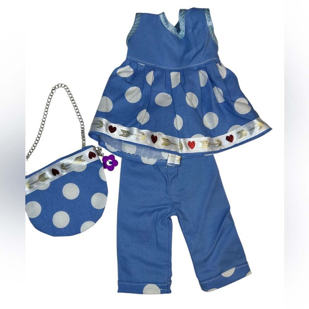 Vintage Kellogg’s 1950-1960 Toy Story Blue Polka Dot Doll Outfit Set